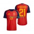 Camisola Espanha Mikel Oyarzabal 21 Homem Equipamento Primeiro Copa do Mundo 2026 Manga Curta